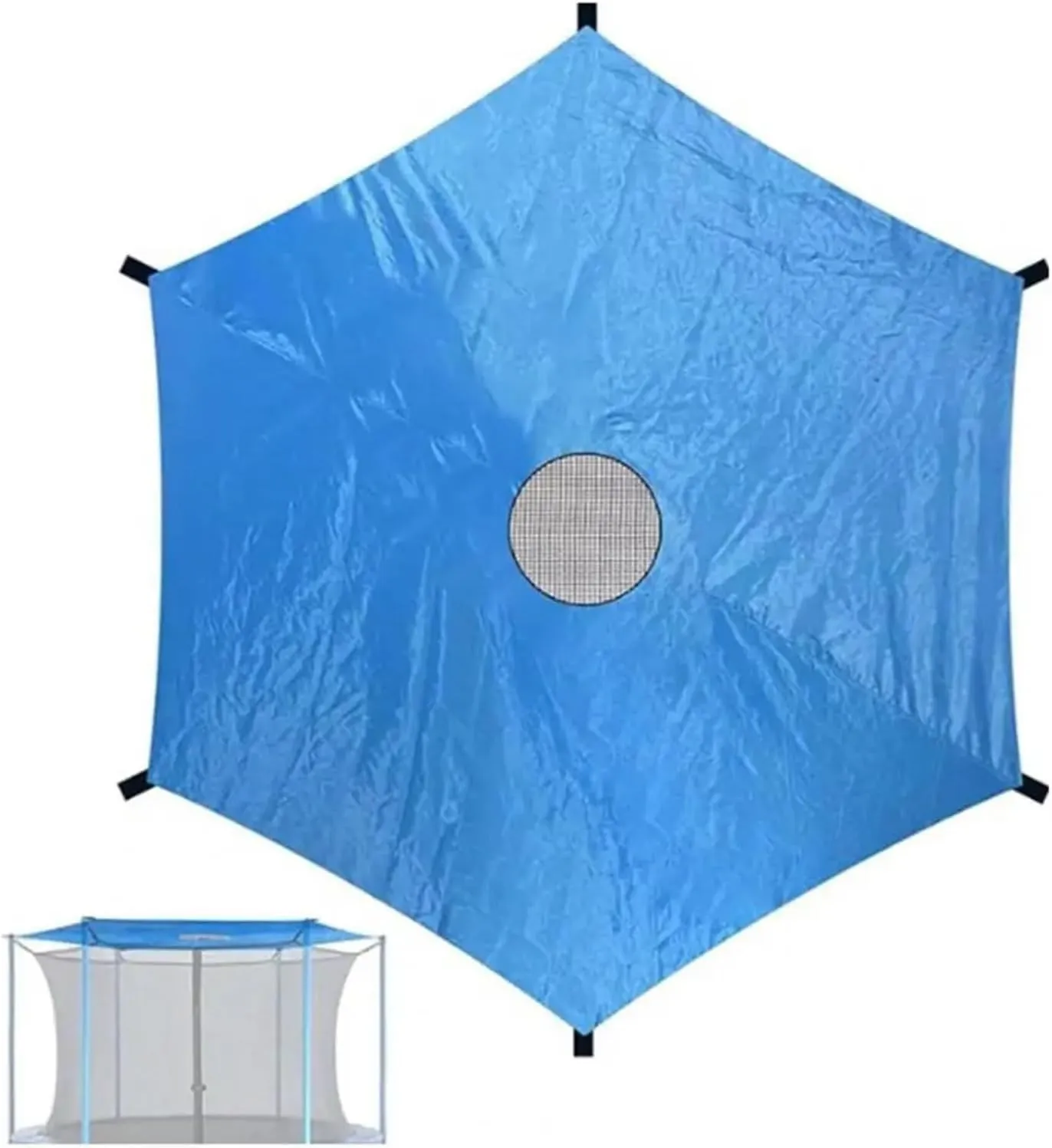 Trampoline Tent 6/8/10/12/14 Foot Trampoline Sunshade Cover 6 Poles Trampoline Canopy Sun Rainproof Tent Cover