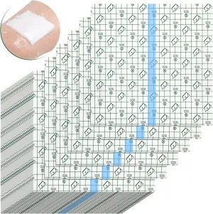 Treela 50 Pieces Waterproof Shower Patch 9 x 9 Inch Transparent Stretch Adhesive Bandage Protective Shower Bandage Cover Waterproof Transparent Film Clear Adhesive Dressing