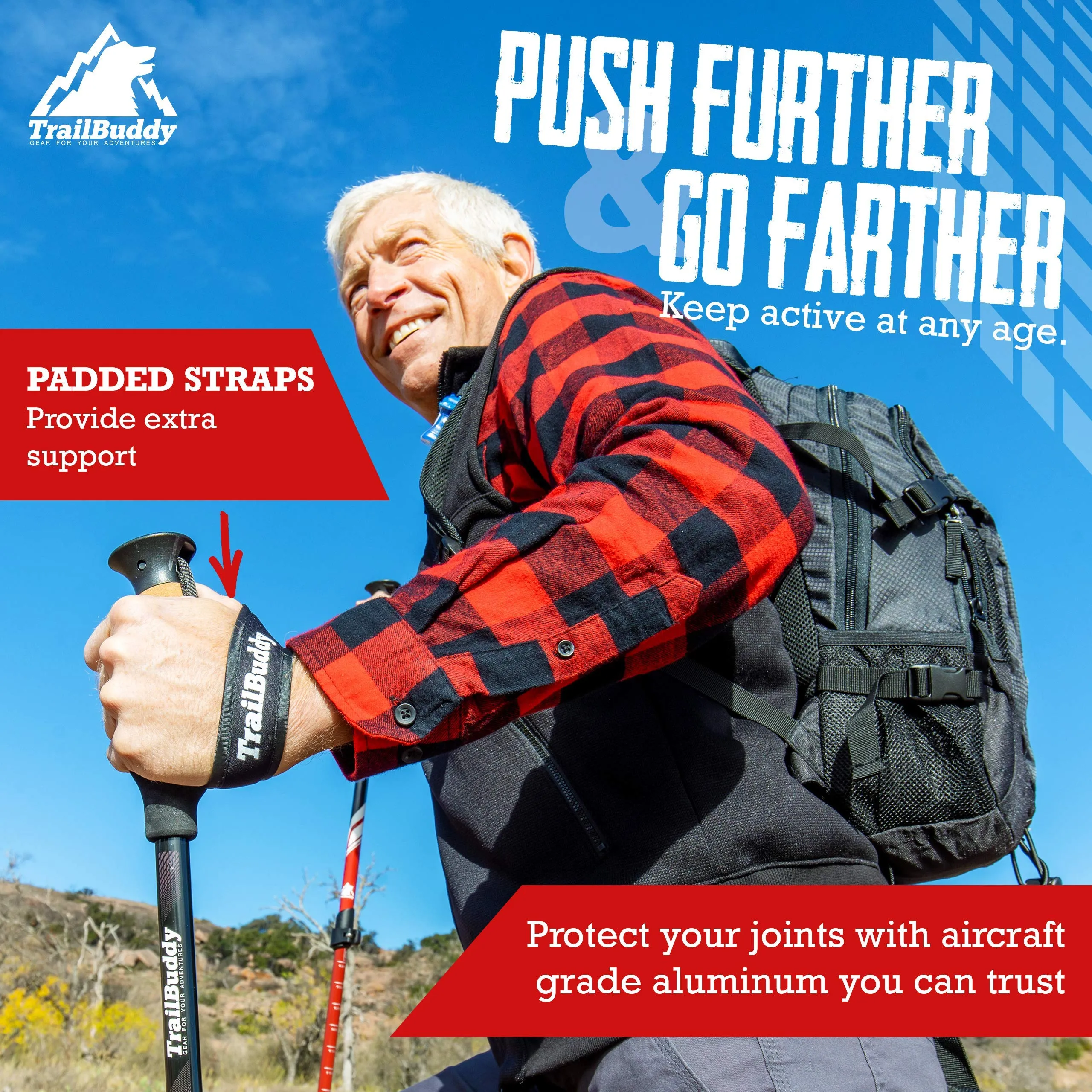 Trekking Poles - Aqua Blue