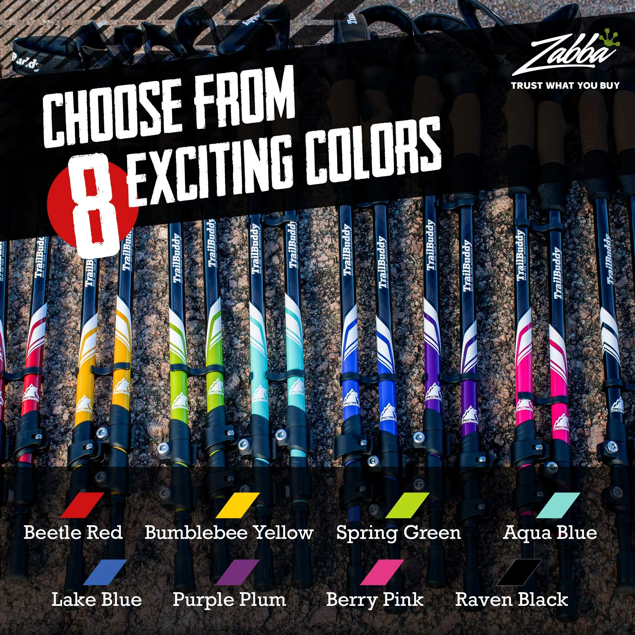 Trekking Poles - Aqua Blue