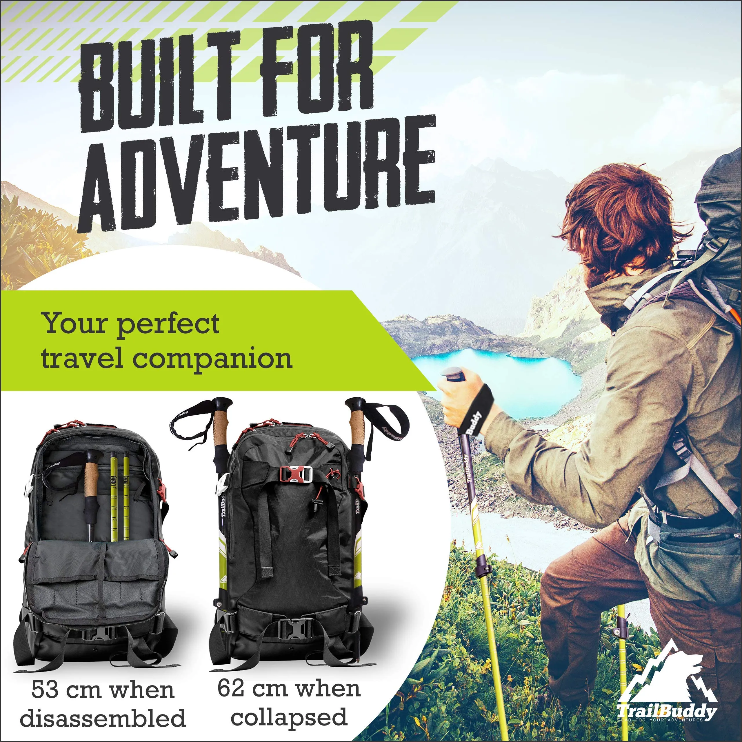 Trekking Poles - Aqua Blue