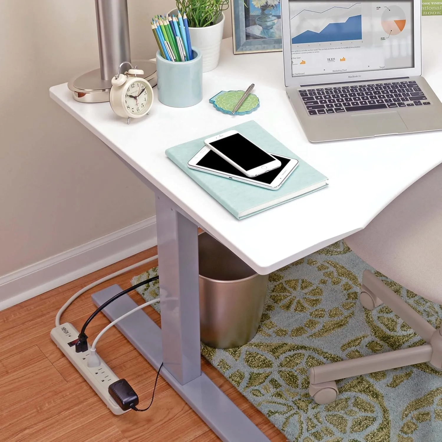 Tripp Lite 7 Outlet (6 Right Angle   1 Transformer Outlet) Surge Protector Power Strip, 4ft Cord, Lifetime Limited Warranty & $25K INSURANCE (TLP74R), Light Gray