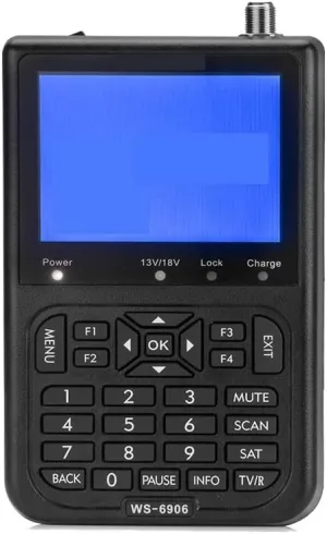 TV Signal Strength Meter, Digital Signal Finder WS 6906 3.5" LCD Screen DVB-S FTA Receptor for QPSK Satlink Satellite Signal Meter Finder,Camping Essentials