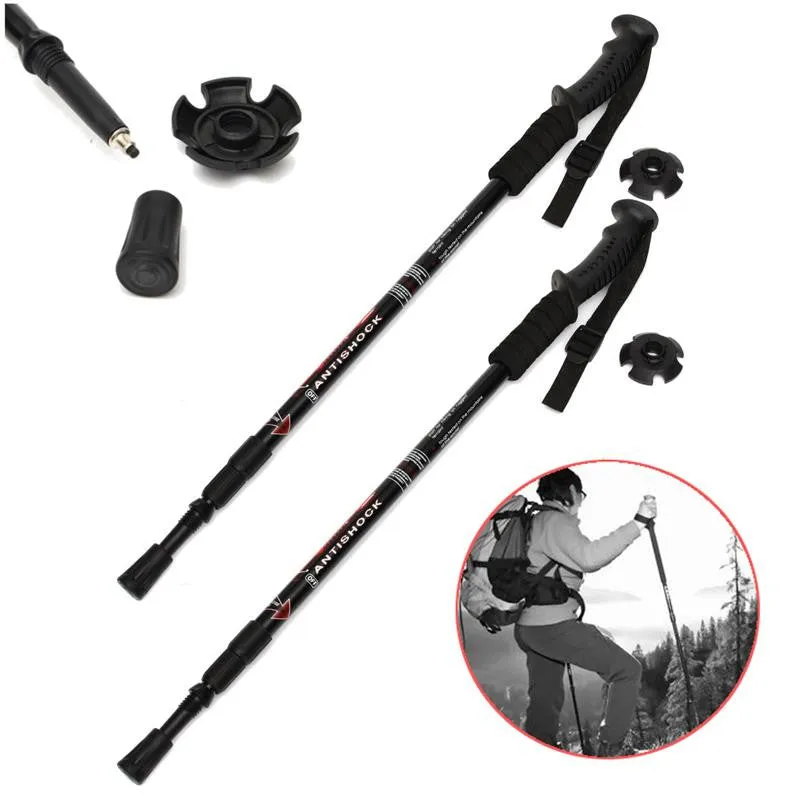 Ultralight Adjustable Hiking Poles with built in compass