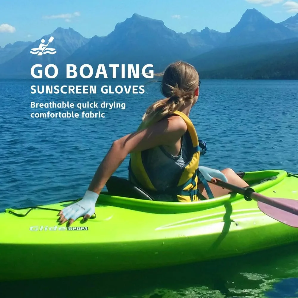 Unisex UV Protective Fingerless Gloves UPF 50  Summer Sun Glove for Outdoor Fishing Cycling Hiking Driving Kayaking