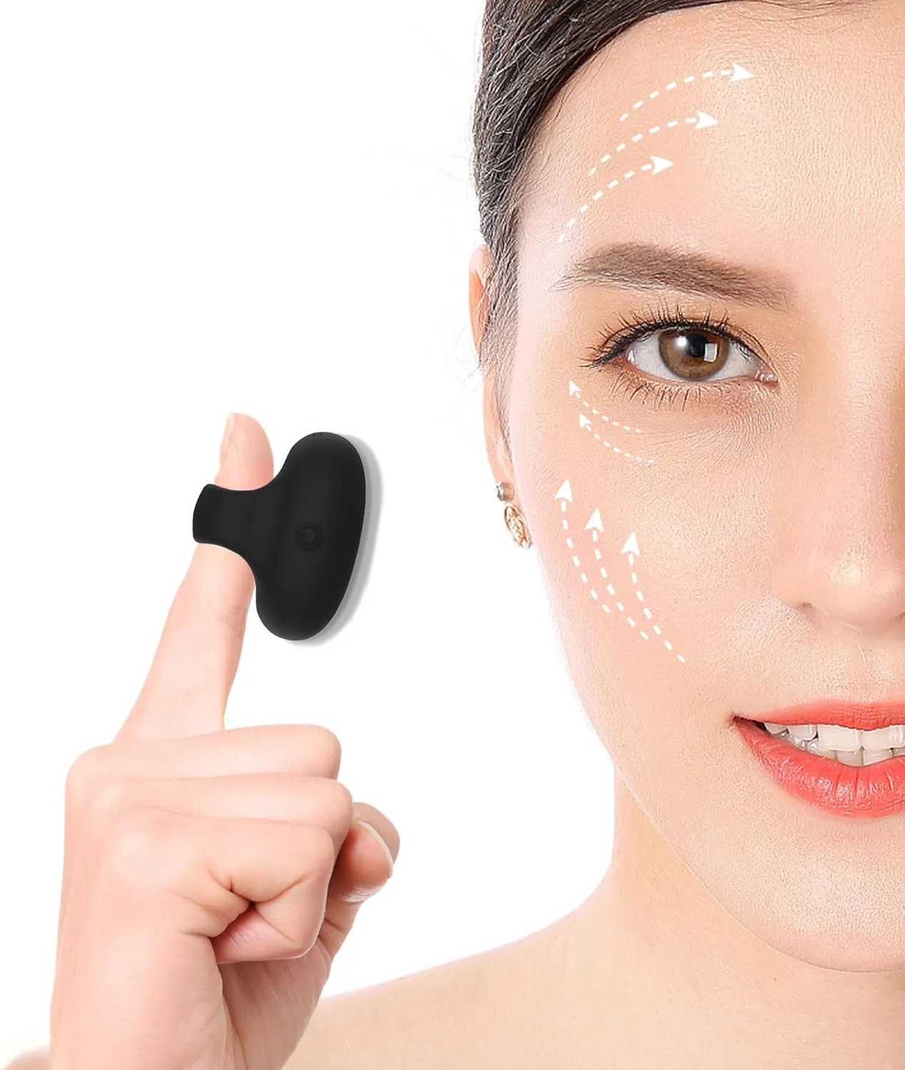 Upgrade Mini Facial & Eye Massage Ball Portable Travel Pocket USB Rechargeable Skin Care Massage Tools Relieve Eye Dark Circles,Puffiness,Fatigue Facial Muscles Tighten Anti-Aging. (Black)