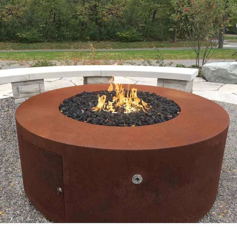 Upland Fire Pit - Corten Steel | 48" w x 18" h