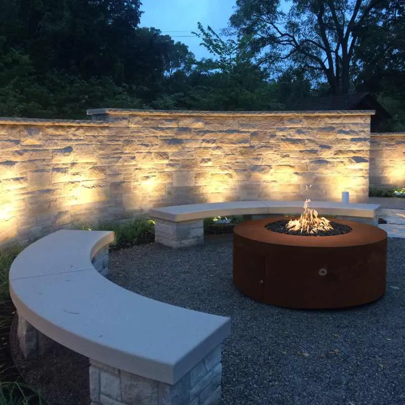 Upland Fire Pit - Corten Steel | 48" w x 18" h