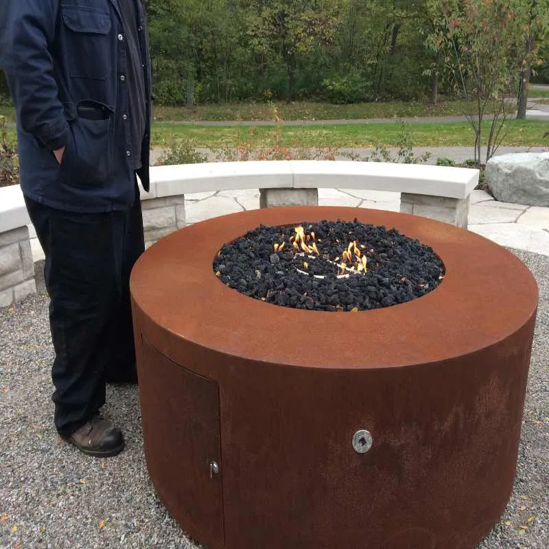 Upland Fire Pit - Corten Steel | 48" w x 18" h