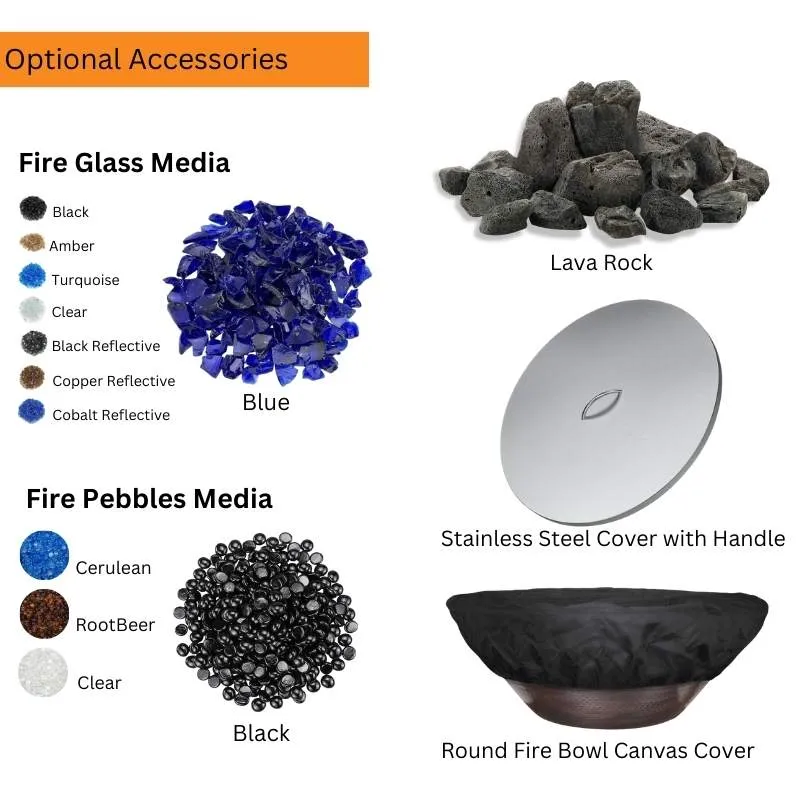 Upland Fire Pit - Hammered Copper | 60" w x 24" h