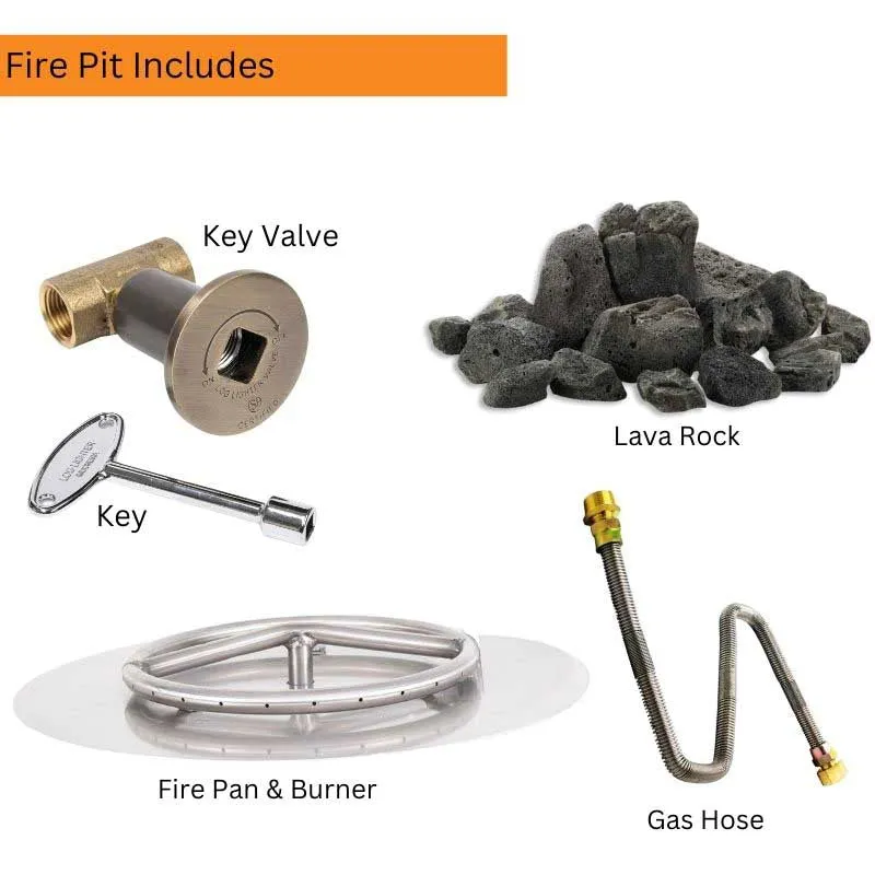 Upland Fire Pit - Powder Coated Metal | 48" w x 24" h
