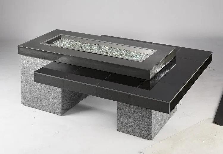 Uptown Fire Table 1242 - Black Granite Tile Top