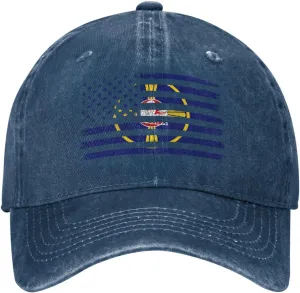 US and Flag of Omaha, Nebraska Baseball Cap for Men Women Adjustable Vintage Washed Cotton Dad Hat