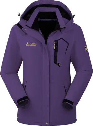 V.A.TOR 189 UNCO&BOROR Women Thermal Insulated Ski Jacket,Waterproof Windproof Coat with Hood for Hiking & Snowboarding