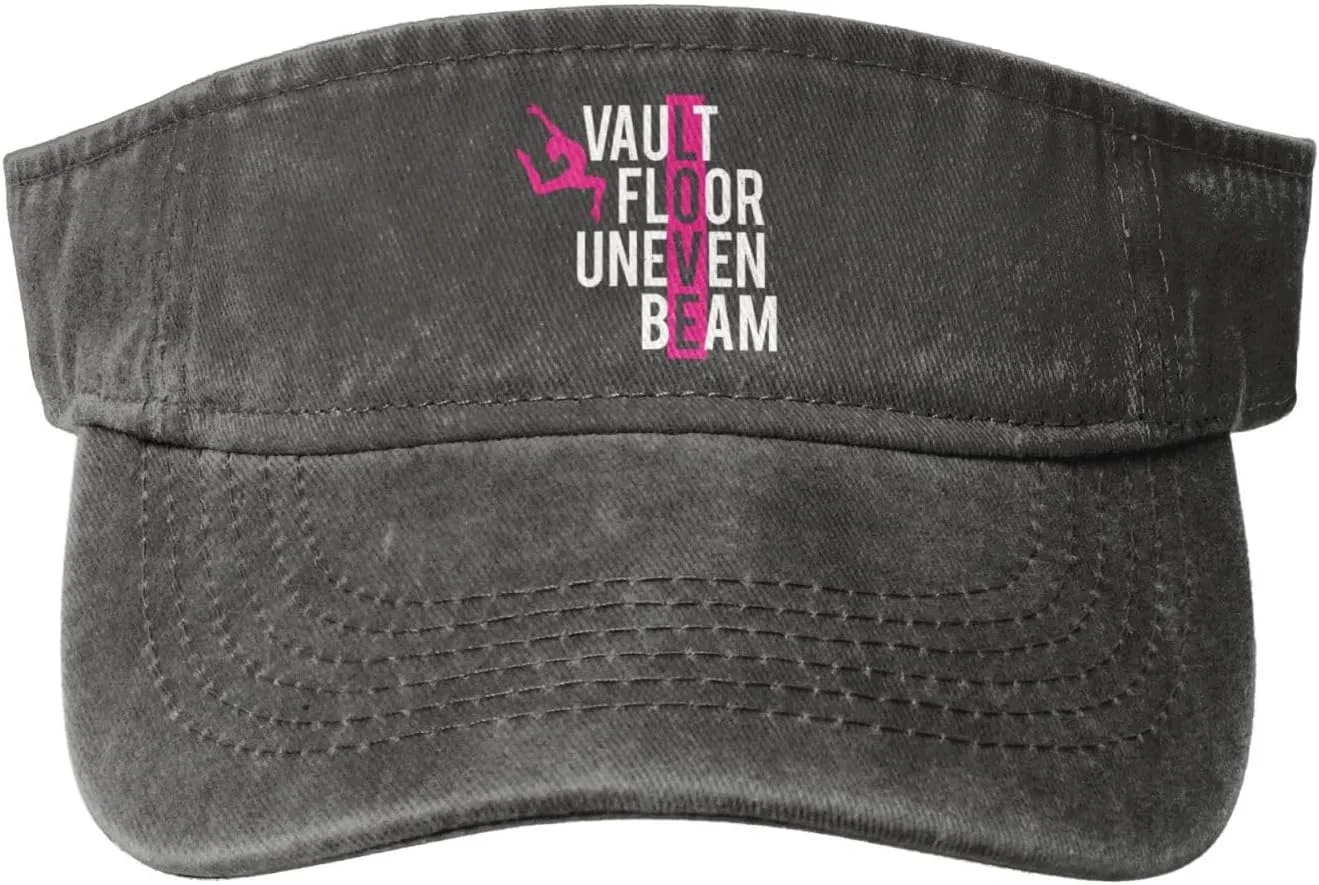 Vault Floor Uneven Beam Sun Visor Hats for Women Men Adjustable Cotton Sun Hat Golf Cap