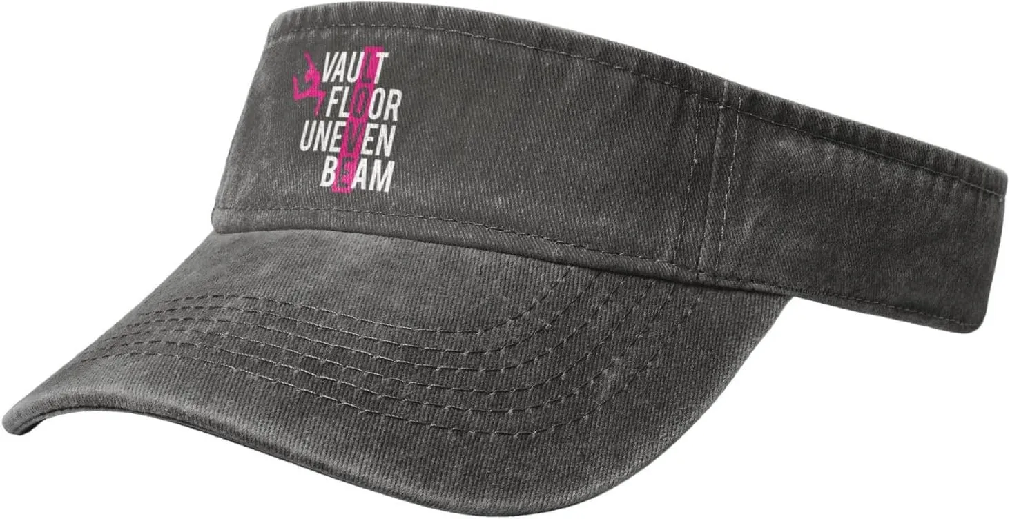 Vault Floor Uneven Beam Sun Visor Hats for Women Men Adjustable Cotton Sun Hat Golf Cap