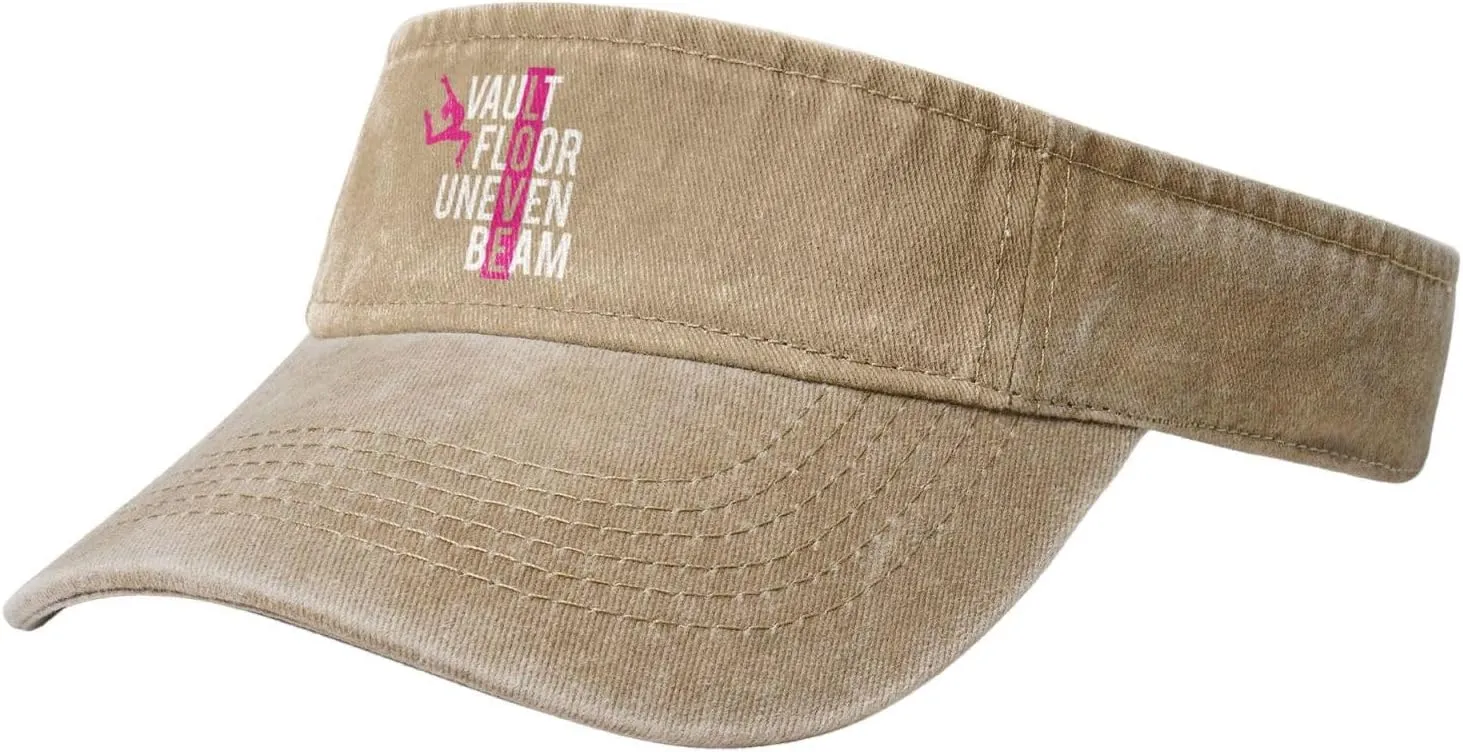 Vault Floor Uneven Beam Sun Visor Hats for Women Men Adjustable Cotton Sun Hat Golf Cap