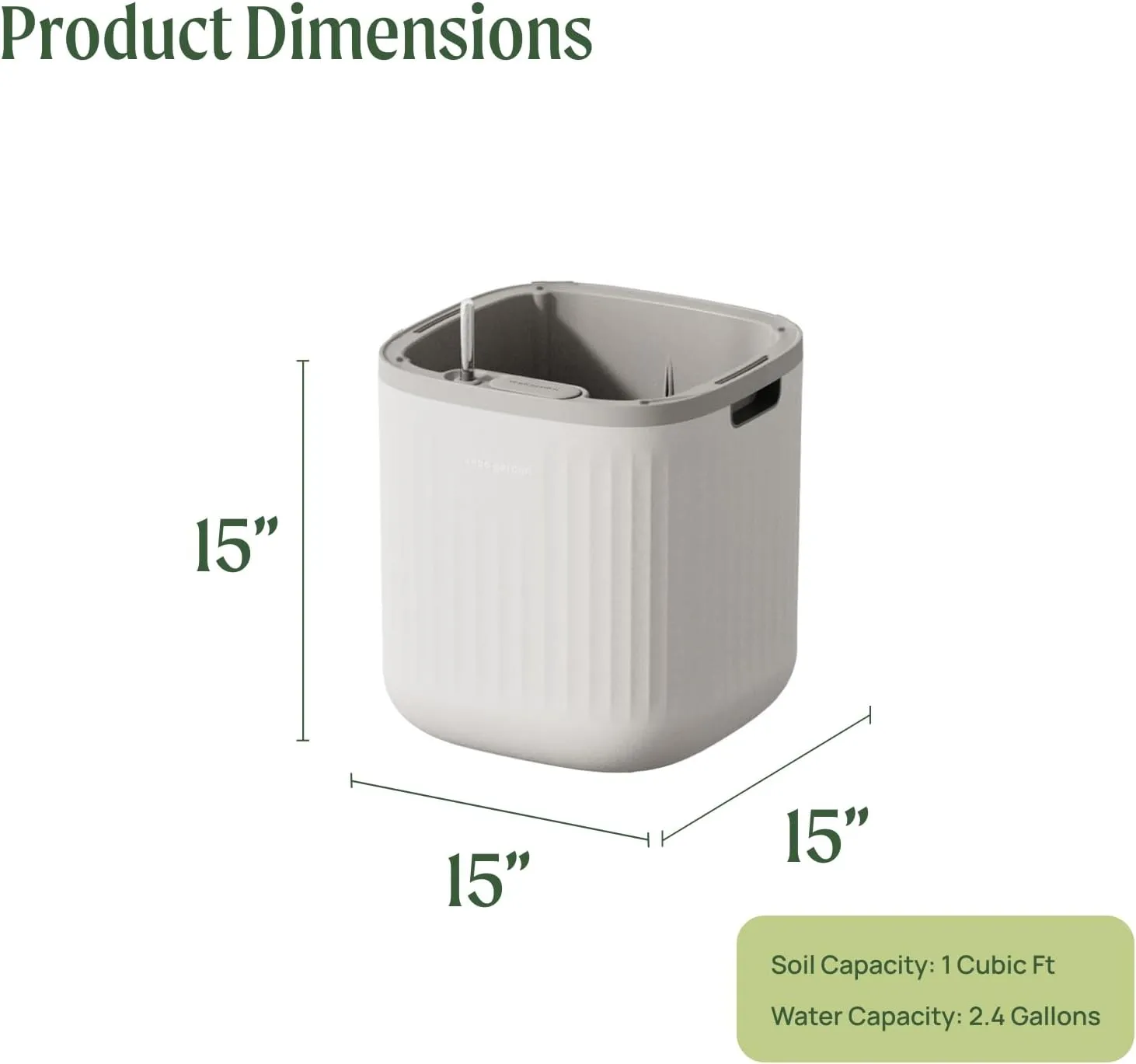 Vego garden Self Watering Pots Home Planters with Water Gauge for Effortless Indoor Plants Cream White