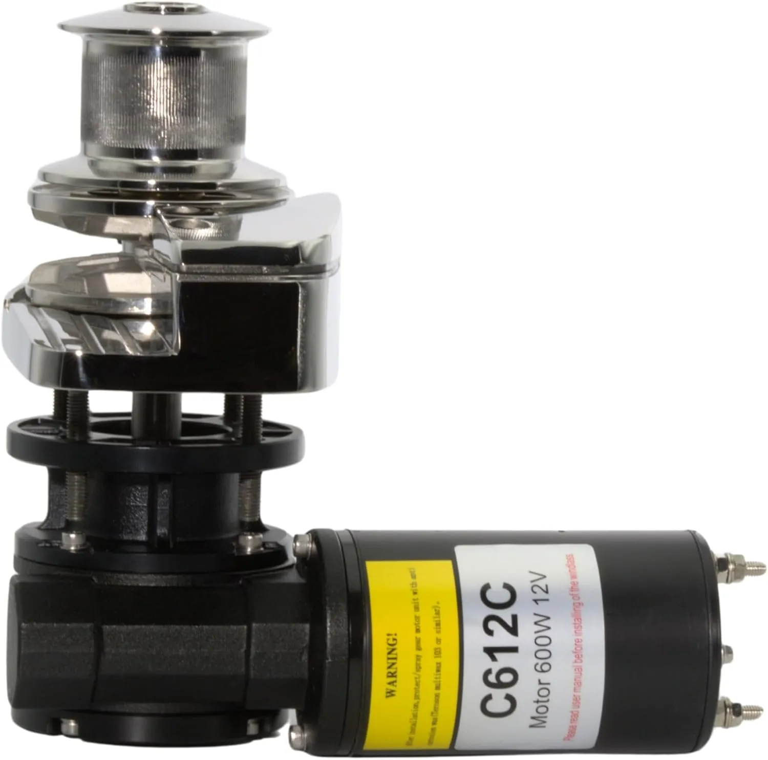 Vertical or Horizontal Windlass Anchor Systems - 600W-900W, 12V DC, 992-1452 lbs Pulling Power, 316 Stainless Steel Housing, Chain 1/4 Inch HT G4 and Rope 1/2 Inch, for Boats Up to 40 FT