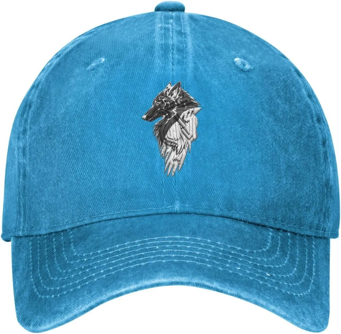 Viking Norse Wolf Raven Vintage Baseball Cap Unisex Adjustable Cowboy Hat Outdoor Travel Casual Hat Black
