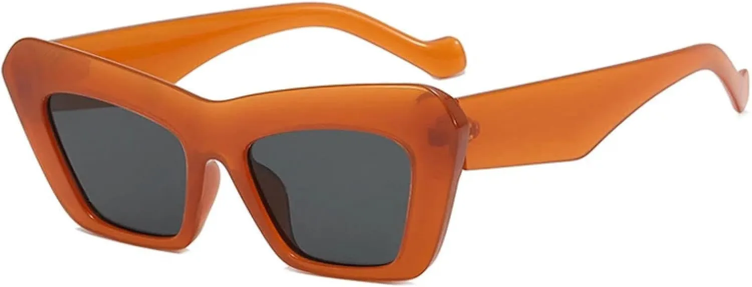 Vintage Sunglasses Women Men Cat Eye Thick Frame Sun Glasses Eye Glasses Fashion Female Retro Travel Sunglasses Uv400