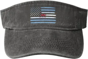 Vintage US and Flag of The Welsh Colony in Patagonia Sun Visor Hats for Women Men Cotton Adjustable Sports Empty Top Golf Cap
