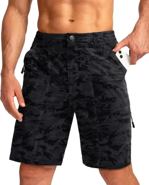 Viodia Men's Hiking Cargo Shorts with 6 Pockets Quick Dry Lightweight Stretch Shorts for Men Outdoor Fishing Golf Shorts