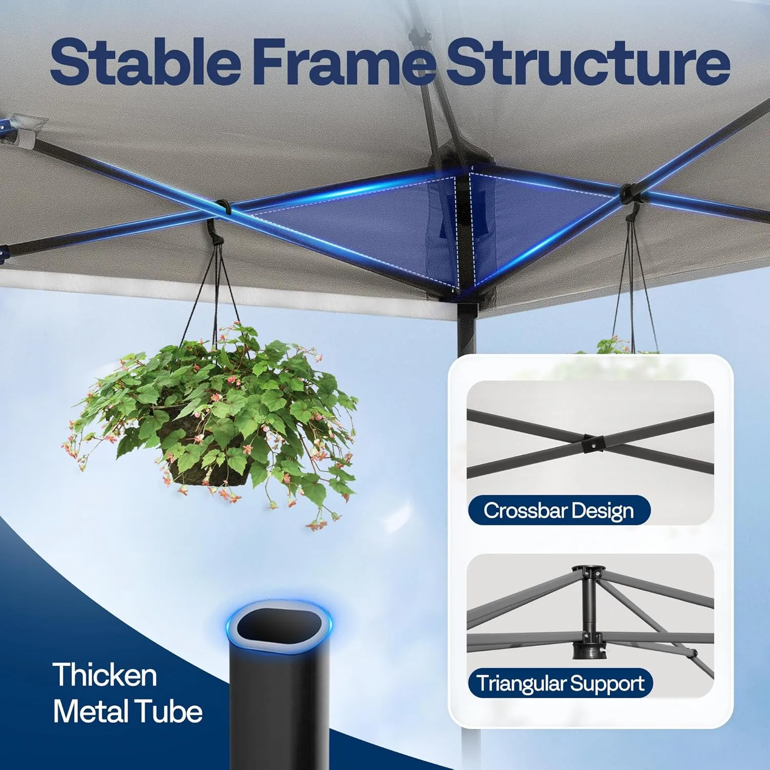 VIVOHOME 10x10ft Pop Up Canopy Tent with Sidewall and 6 Pockets, One Push Setup Outdoor Portable Shelter Tent Heavy Duty with Wheel Carry Bag and 4 Sandbags, White