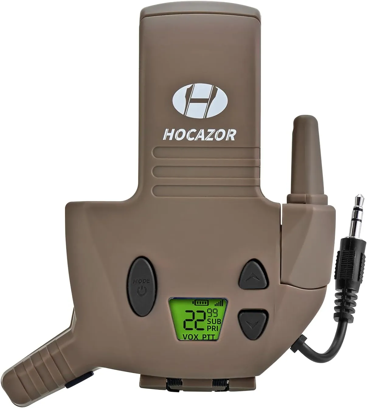 W01 Walkie Talkies Compatible with Walker's Razor Slim Electronic Ear Muffs, Handsfree Communication for Outdoors Hunting Shooting Construction Sites Work Shop, Brown