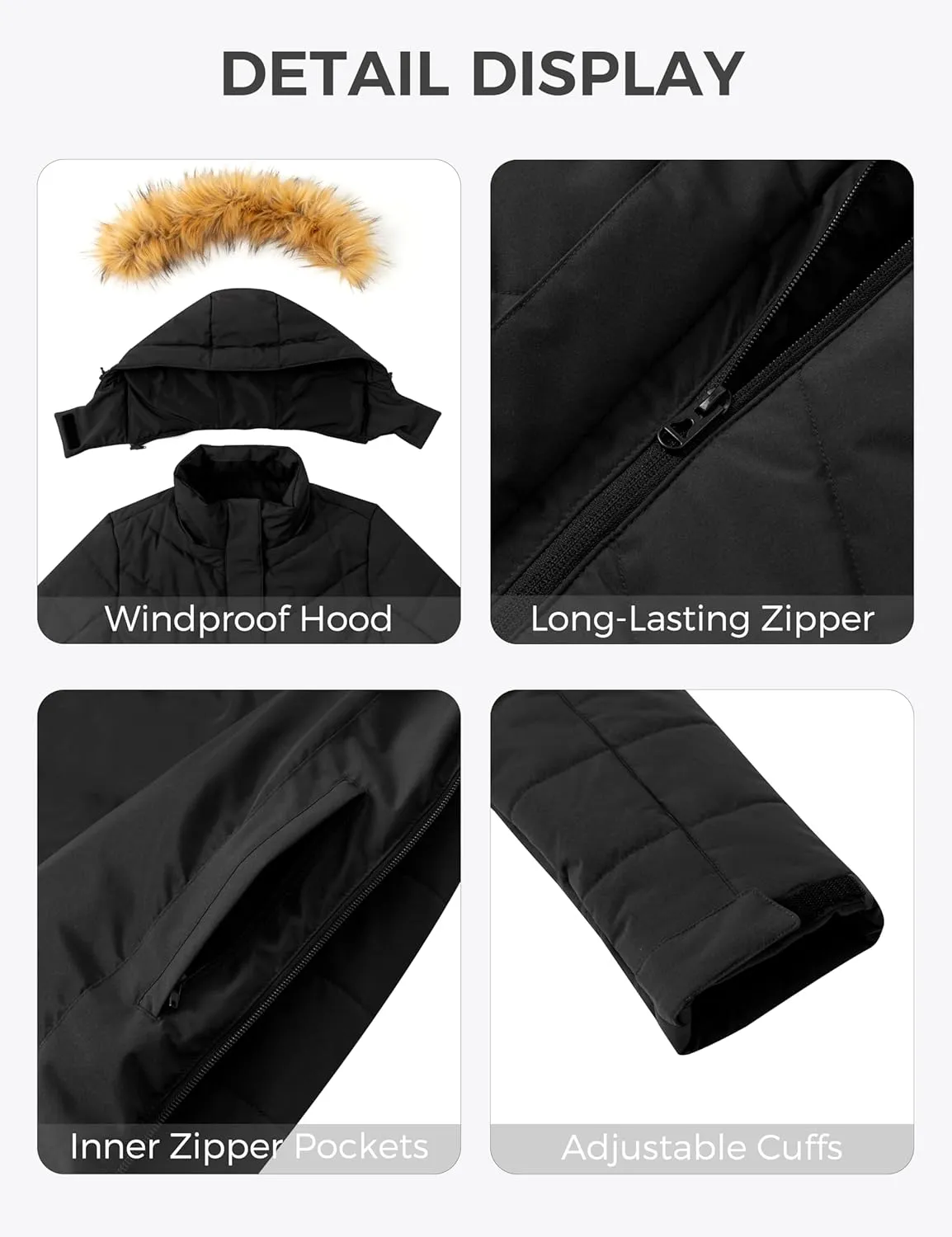 wantdo Women's Waterproof Ski Jacket Hooded Snow Coat Mountain Winter Parka Snowboarding Jackets