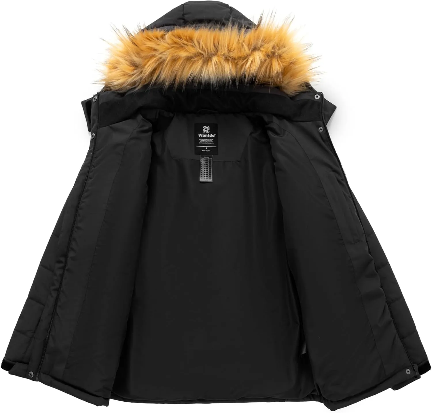 wantdo Women's Waterproof Ski Jacket Hooded Snow Coat Mountain Winter Parka Snowboarding Jackets