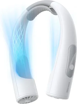 Warmco 10000mAh Portable Neck Fan - Rechargeable, 4-Speed, 360° All - Around Cooling, 24H Long - Lasting Runtime, Hands - Free Wearable Fan for Hot Weather, Travel,Office & Camping (Men & Women)