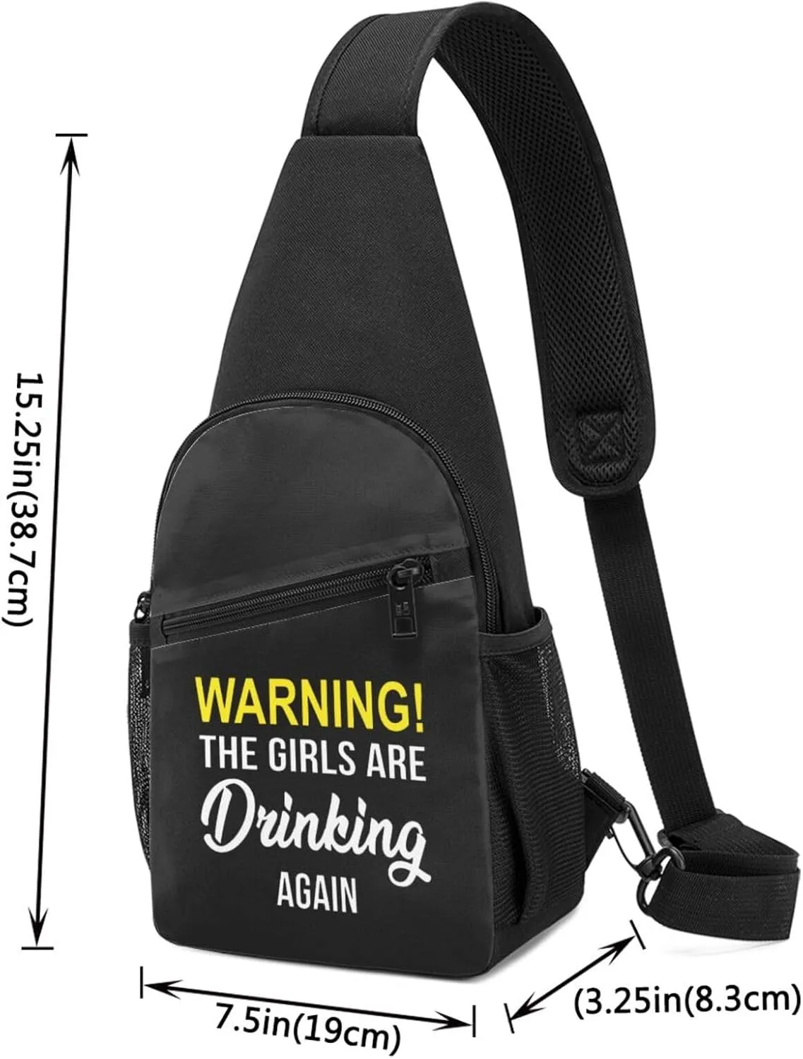 Warning The Girls are Drinking Again Shoulder Bag Adjustable Leisure Travel Crossbody Shoulder Bag Unisex