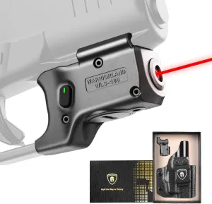 WARRIORLAND Red Laser Sight Fit Glock 43X MOS with Kydex Holster, First Red Beam Sight with Power Indicator, IWB Carry, Right Hand, WLS-100 w/ G43X MOS Holster