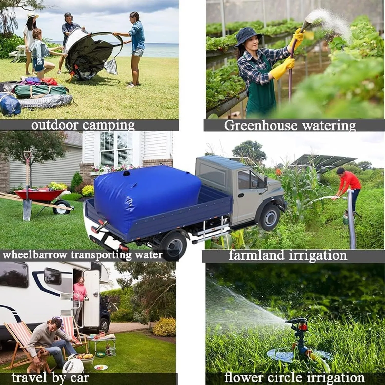 water bladder bag Collapsible Water Storage Bladder Tank,Large-Capacity Water Storage Container,Portable Soft Drought-Resistant Water Bag,for Camping RV,Fire Prevention,Emergency Water ( Size : 670L )