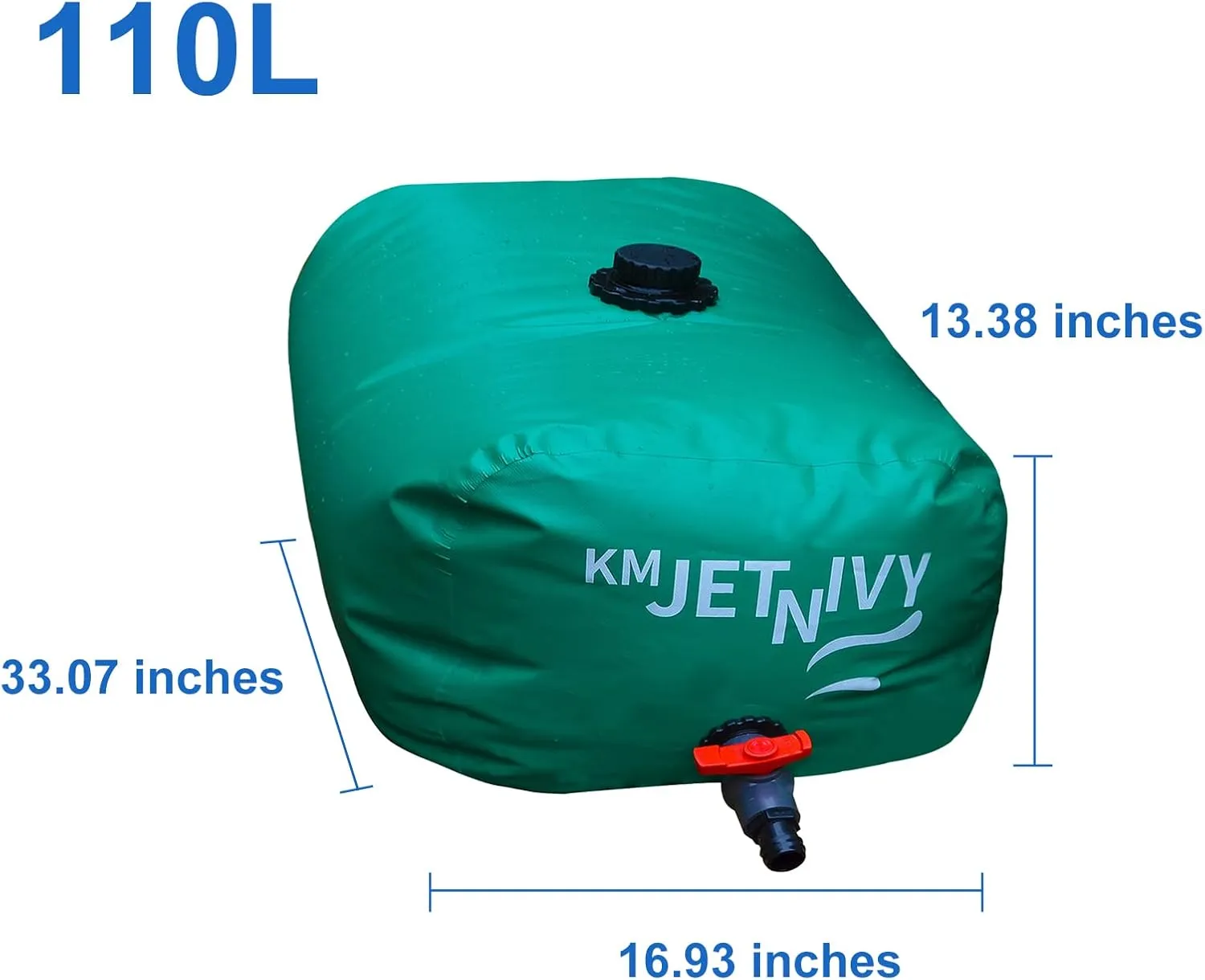 Water Storage Bladder, Collapsible Water Bladder Tanks, Large-Capacity Water Storage Container, Portable Emergency Water Storage Tank (Green, 110L)