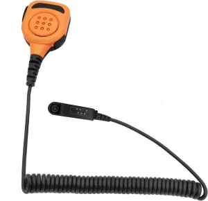Waterproof Shoulder Mic Handheld Lapel Speaker Mic with 3.5 Audio for Baofeng UV-9R UV-9R Plus MK1 UV-9R PRO UV-9G GT-3WP BF-T57 BF-9700 UV-82WP (Orange)