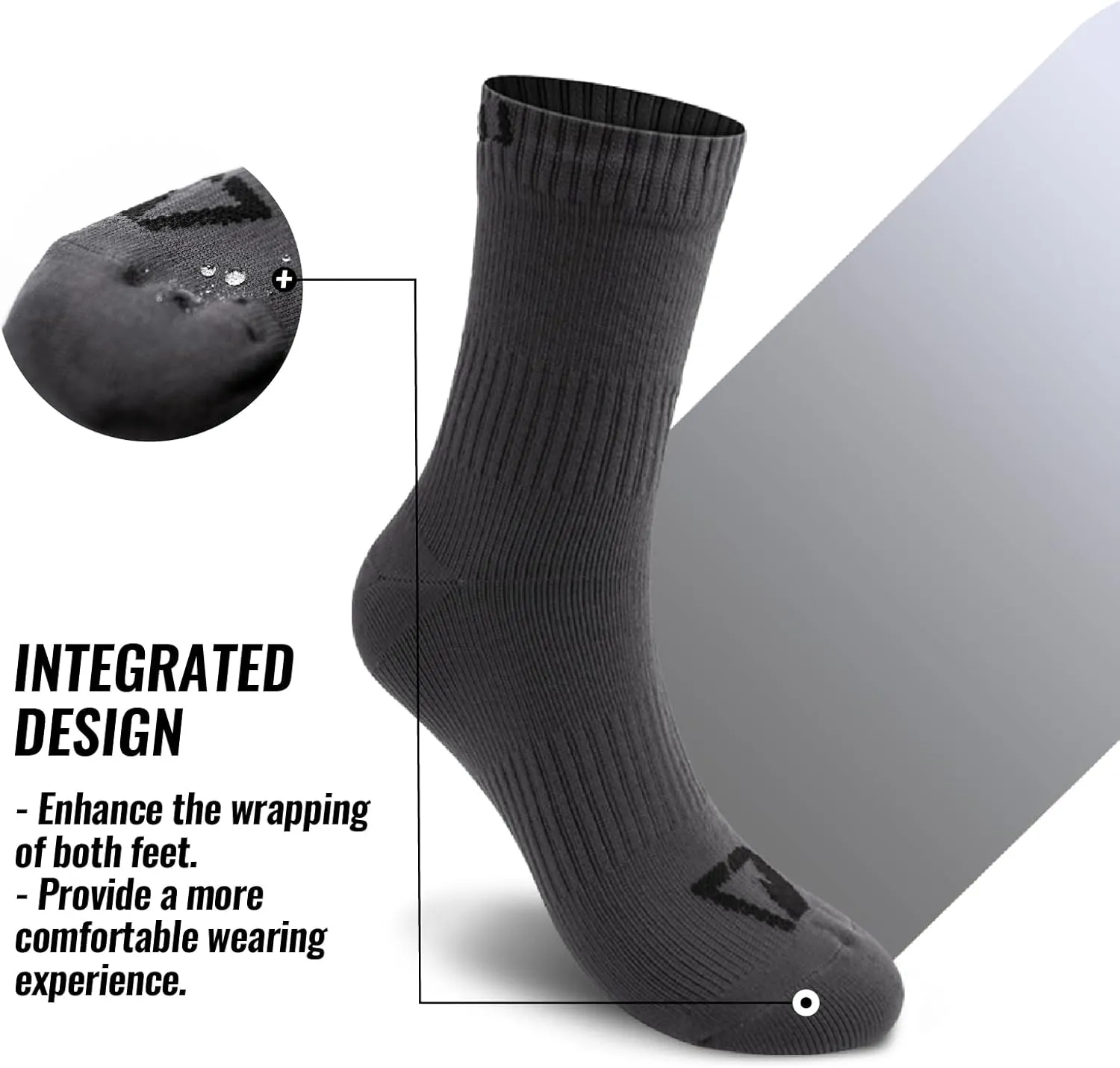 Waterproof Socks,3 Layer Windproof,Breathable,Hiking,Outdoor Activity,Unisex