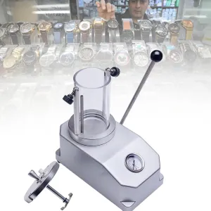 Waterproof Tester Watch, Watch Case Pressure Tester Machine for Waterproofness Testing, Measures Resistance for 2 Watches, for Watchmaker Repairs
