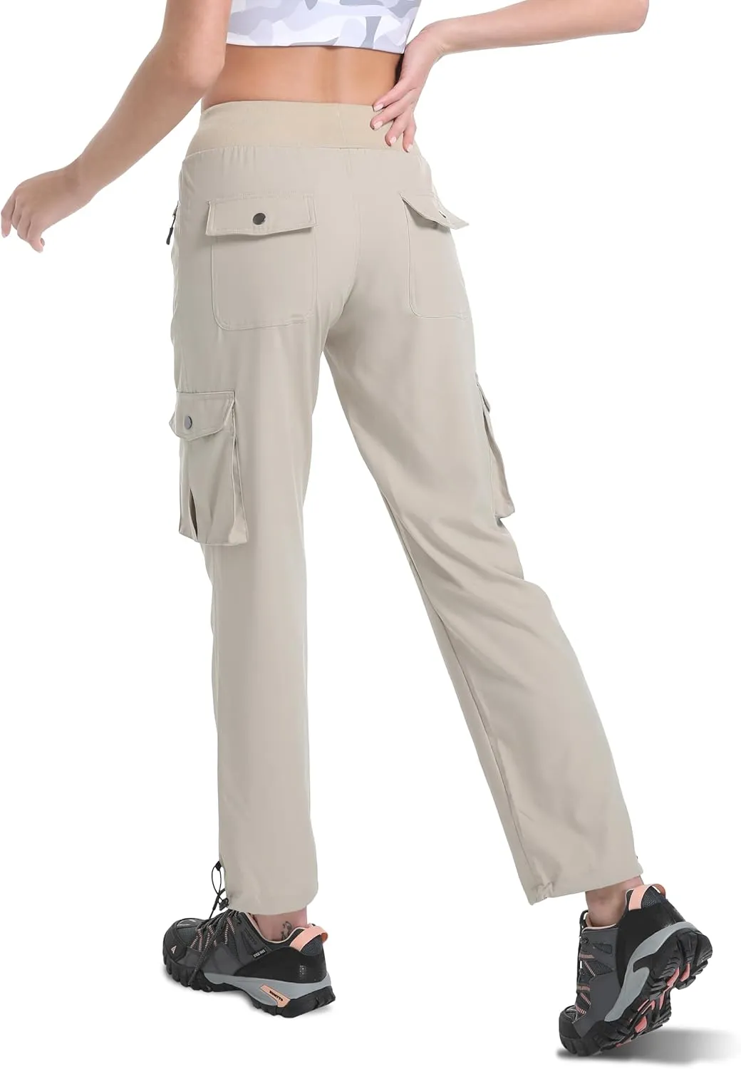 WENRONSTA Women's Cargo Pants Lightweight Water Resistant Quick Dry Hiking Pants Travel Outdoor Work Joggers with 6 Pockets