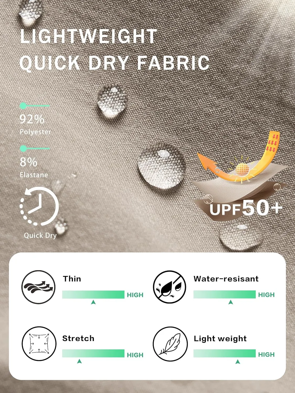 WENRONSTA Women's Cargo Pants Lightweight Water Resistant Quick Dry Hiking Pants Travel Outdoor Work Joggers with 6 Pockets