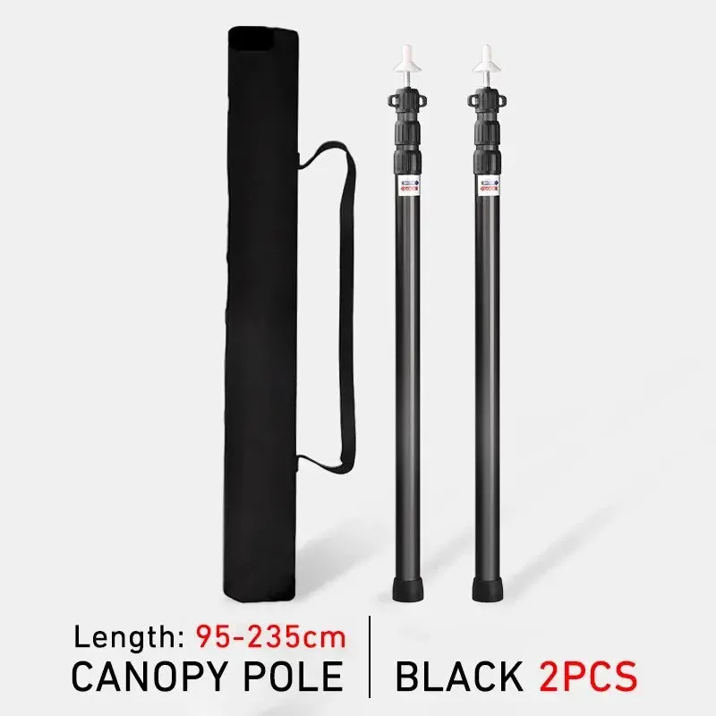 WEST TUNE 2PCS Camping Canopy Pole Aluminium Alloy Telescopic Tent Support