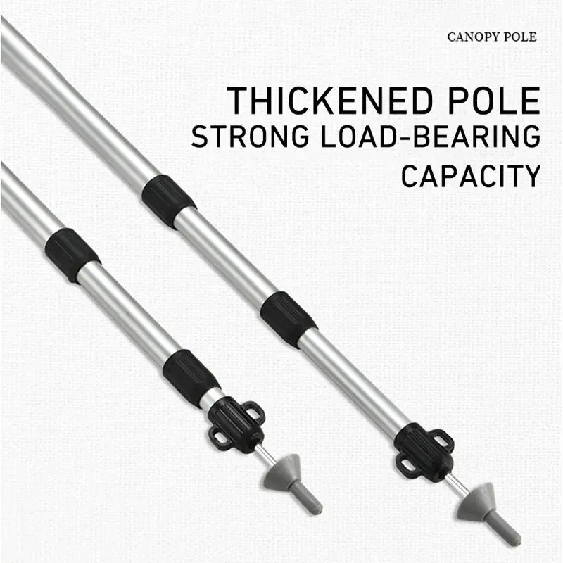 WEST TUNE 2PCS Camping Canopy Pole Aluminium Alloy Telescopic Tent Support