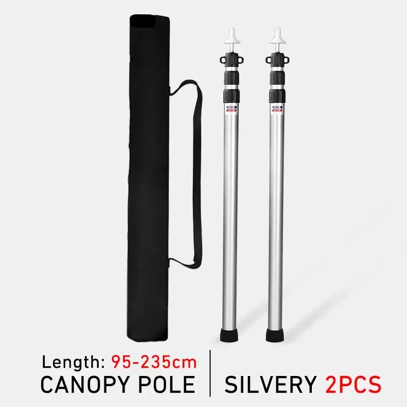 WEST TUNE 2PCS Camping Canopy Pole Aluminium Alloy Telescopic Tent Support