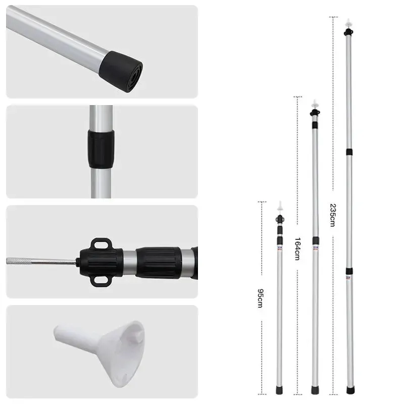 WEST TUNE 2PCS Camping Canopy Pole Aluminium Alloy Telescopic Tent Support