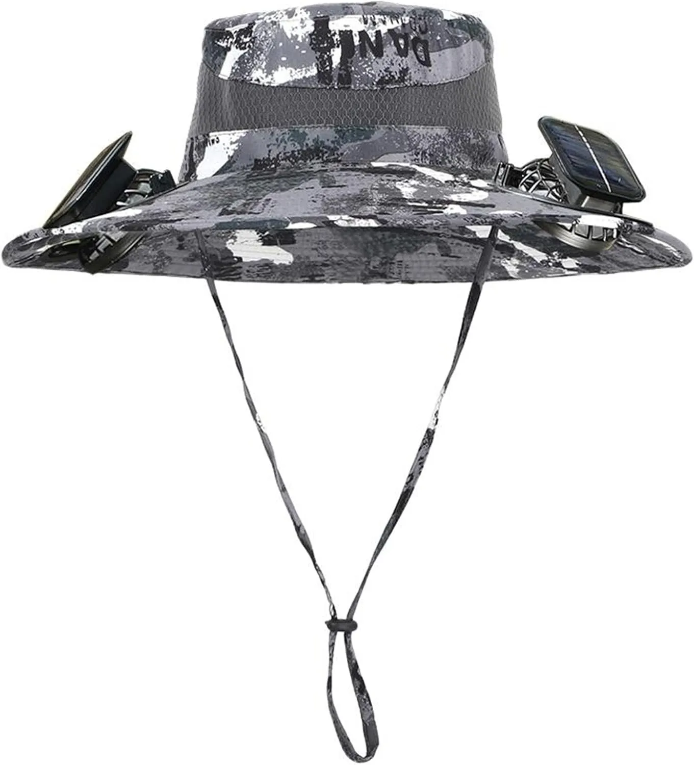 Wide Brim Hat with Fans Solar Power, UPF 50  Solar Power Fan Bucket Hats for Camping Fishing Outdoor Hiking Beach