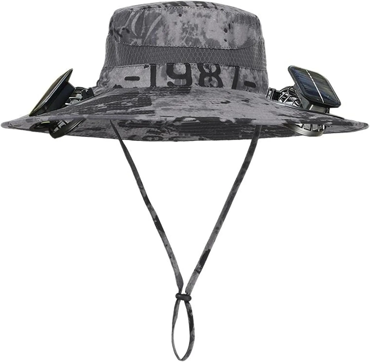Wide Brim Solar Powered Fan Hat, UPF 50  Solar Panel Fan Hat for Outdoor Hiking Beach Camping Fishing
