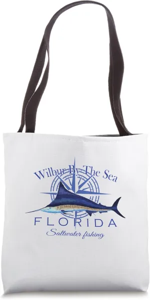 Wilbur By The Sea Florida Sailfish Saltwater Fishing Tote Bag