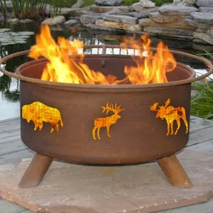 Wildlife Design Outdoor Wood Burning Fire Pit - F106