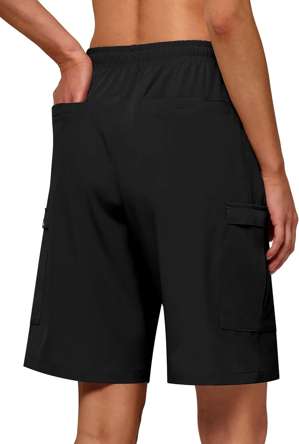 Willit Women's 7''/9" Hiking Cargo Athletic Shorts with Zipper Pockets Quick Dry for Camping, Golf, Travel Water Resistant